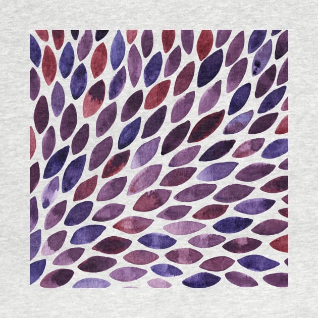 Watercolor brush strokes burst - purple autumn by wackapacka